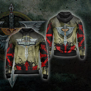 Warhammer 40,000 Unisex 3D T-shirt Zip Hoodie XS 