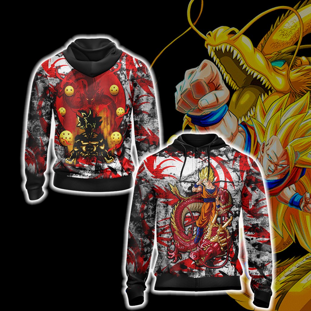 Dragon Ball - Goku New Unisex 3D T-shirt Zip Hoodie S 