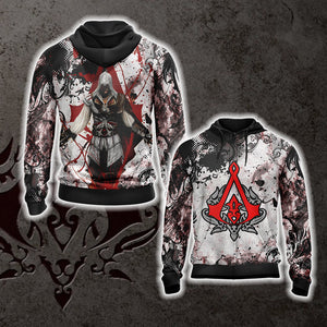 Assassin's Creed Ezio Auditore New 3D T-shirt Zip Hoodie XS 