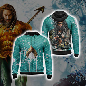 Aquaman New Version Unisex 3D T-shirt Zip Hoodie XS 