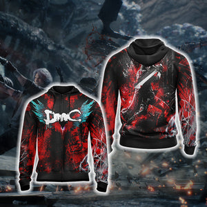 Devil May Cry Unisex 3D T-shirt Zip Hoodie XS 