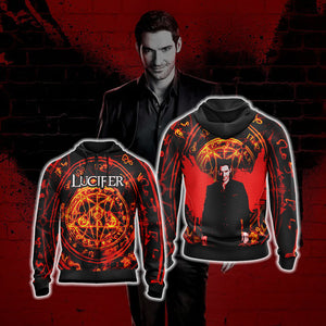 Lucifer New Version 2 Unisex 3D T-shirt Zip Hoodie XS 