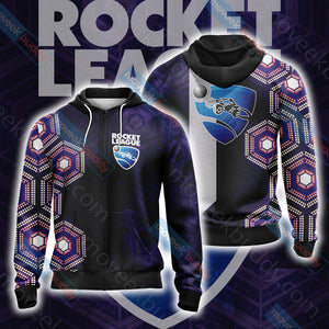 Rocket League Unisex 3D T-shirt Zip Hoodie XS 