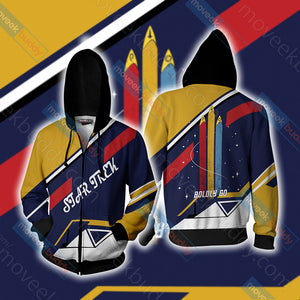 Star Trek New Unisex 3D T-shirt Zip Hoodie XS 