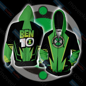 Ben 10 Unisex 3D T-shirt Zip Hoodie XS 