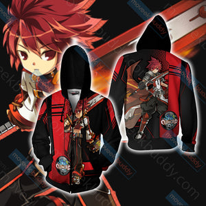 Elsword - Lord Knight New Unisex 3D T-shirt Zip Hoodie XS 