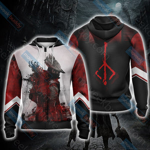 Bloodborne - Hunter's Mark New Unisex 3D T-shirt Zip Hoodie XS 
