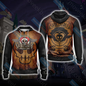 Skullgirls Unisex 3D T-shirt Zip Hoodie XS 