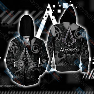 Assassin's Creed Syndicate New Style Unisex 3D T-shirt Zip Hoodie XS 