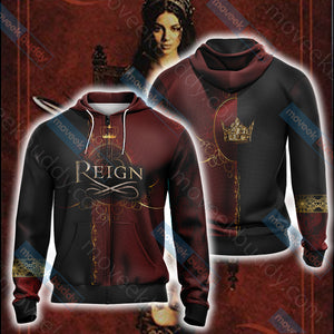 Reign (TV series)  Unisex 3D T-shirt Zip Hoodie XS 