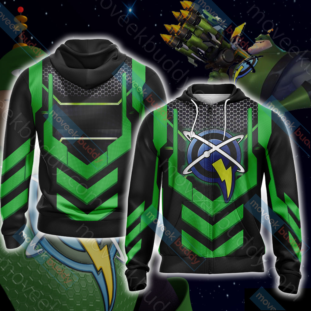 Captain Qwark Symbol Unisex 3D T-shirt Zip Hoodie XS 