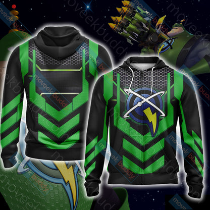 Captain Qwark Symbol Unisex 3D T-shirt Zip Hoodie XS 