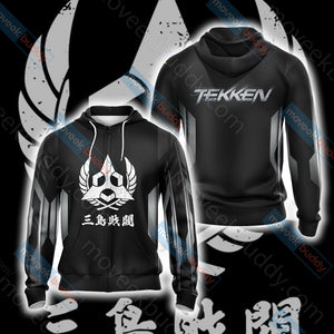 Tekken - Mishima Zaibatsu Unisex 3D T-shirt Zip Hoodie XS 