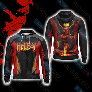 Hellboy Unisex 3D T-shirt Zip Hoodie XS 