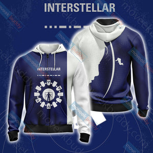 Interstellar Unisex 3D T-shirt Zip Hoodie XS 