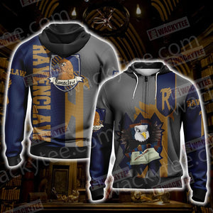 Harry Potter - Ravenclaw House New Wackystyle Unisex 3D T-shirt Zip Hoodie S 