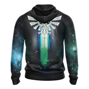 The Master Sword The legend of Zelda All Over Print T-shirt Zip Hoodie Pullover Hoodie   