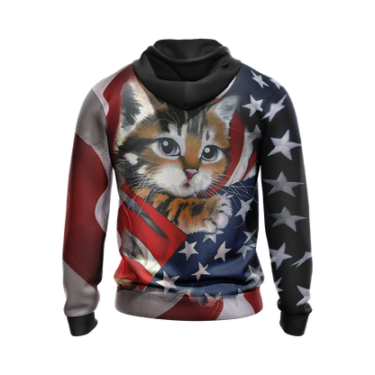 Patriotic Kitten Unisex 3D T-shirt   