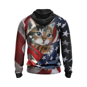 Patriotic Kitten Unisex 3D T-shirt   