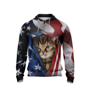 Patriotic Kitten Unisex 3D T-shirt   