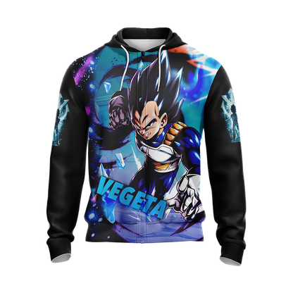 Dragon Ball Vegeta All Over Print T-shirt Zip Hoodie Pullover Hoodie   