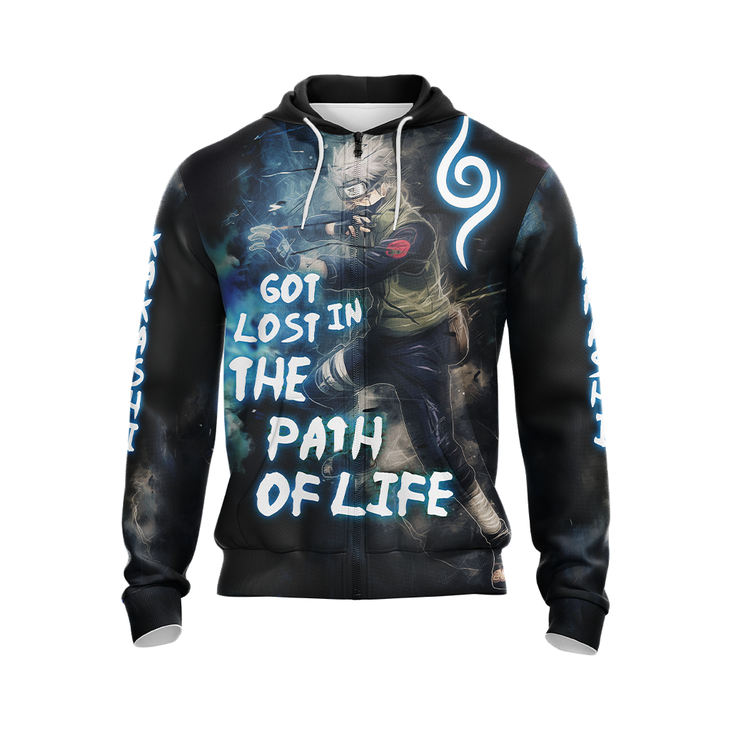 Naruto Kakashi - Got Lost In The Path Of Life Unisex 3D T-shirt Zip Hoodie Pullover Hoodie   