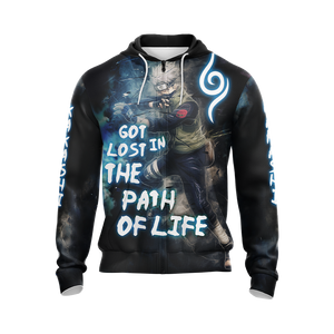 Naruto Kakashi - Got Lost In The Path Of Life Unisex 3D T-shirt Zip Hoodie Pullover Hoodie   