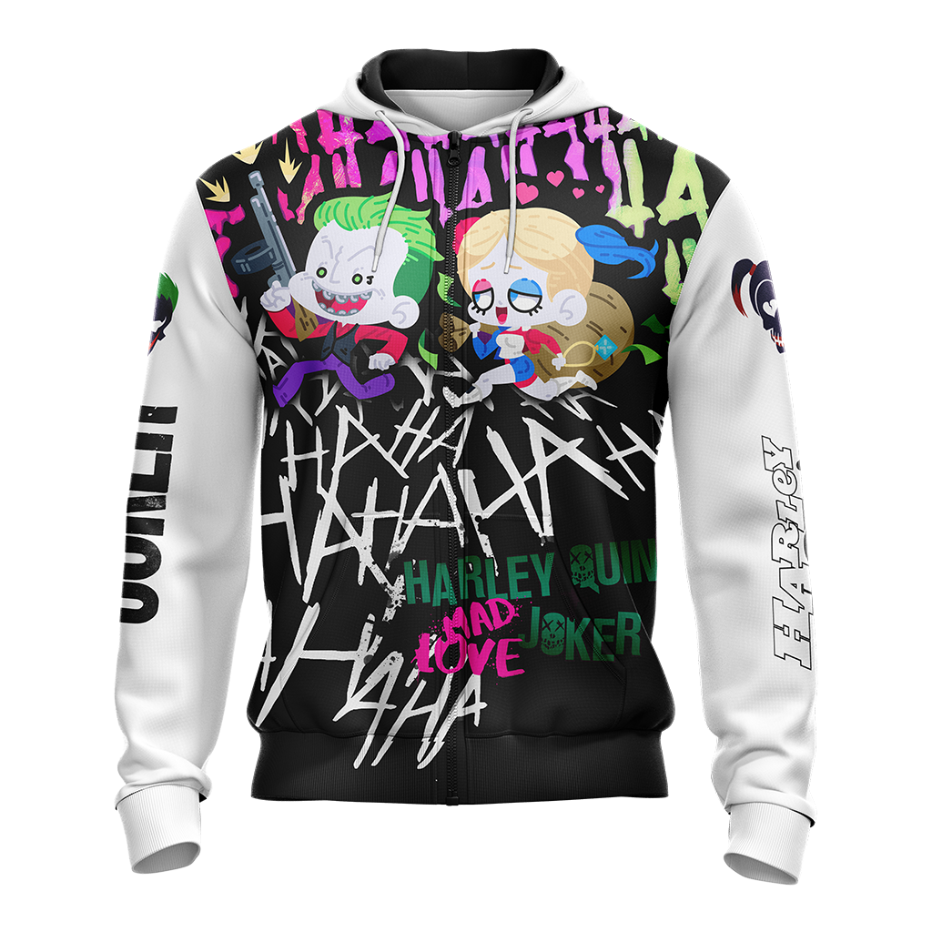 Suicide Squad Harley Quinn And Joker Unisex 3D T-shirt   