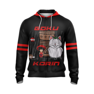 Dragon Ball Goku and Korin in My Neighbor Totoro Unisex Zip Up Hoodie   