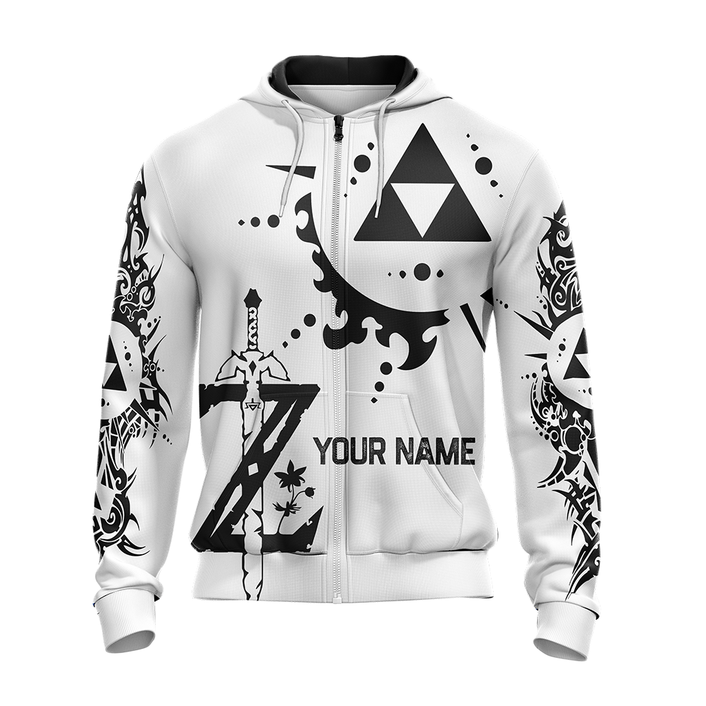 Personalized The legend of Zelda All Over Print T-shirt Zip Hoodie Pullover Hoodie   