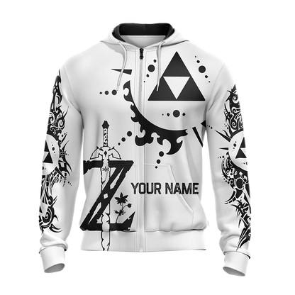 Personalized The legend of Zelda All Over Print T-shirt Zip Hoodie Pullover Hoodie   