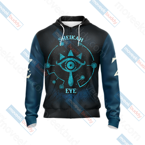 The Legend of Zelda - Sheikah Eye New  Unisex Zip Up Hoodie   