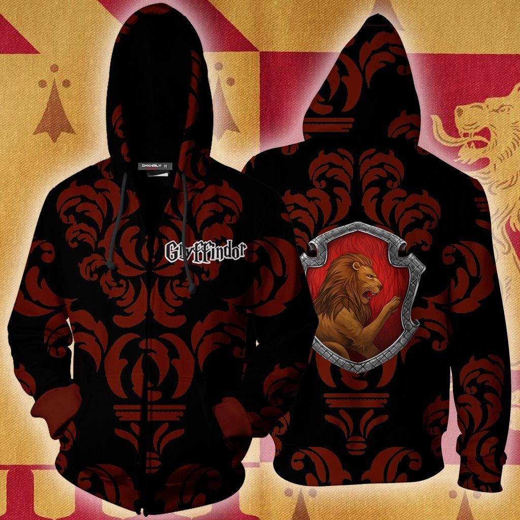 Brave Like A Gryffindor Harry Potter New Collection Unisex 3D T-shirt Zip Hoodie XS 