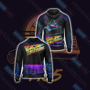 Back To The Future Unisex 3D T-shirt Zip Hoodie XS 