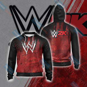 WWE 2K Unisex 3D T-shirt Zip Hoodie XS 