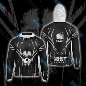 Call of Duty Ghost Unisex 3D T-shirt Zip Hoodie XS 