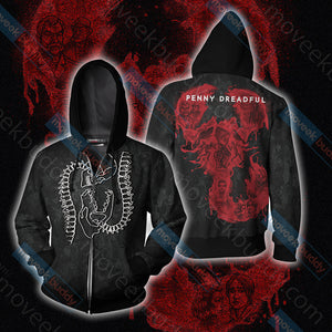 Penny Dreadful Unisex 3D T-shirt Zip Hoodie XS 