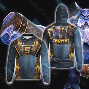 Smite (video game) Unisex 3D T-shirt Zip Hoodie XS 