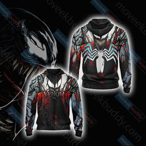 Venom New Version Unisex 3D T-shirt Zip Hoodie XS 