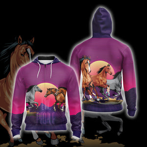 Horse Ew People Unisex 3D T-shirt Zip Hoodie XS 
