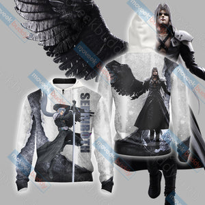 Final Fantasy VII - Sephiroth New Version Unisex 3D T-shirt Zip Hoodie XS 