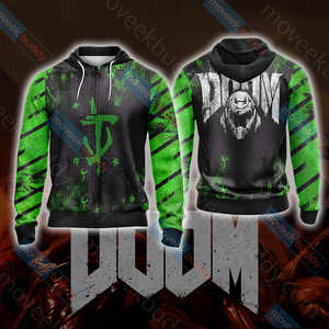Doom New Collection Unisex 3D T-shirt Zip Hoodie XS 