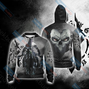 Darksiders 2 - Death Unisex 3D T-shirt Zip Hoodie XS 