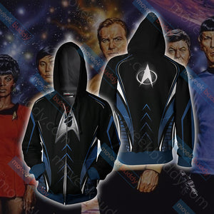 Star Trek - Sciences Unisex 3D T-shirt Zip Hoodie XS 