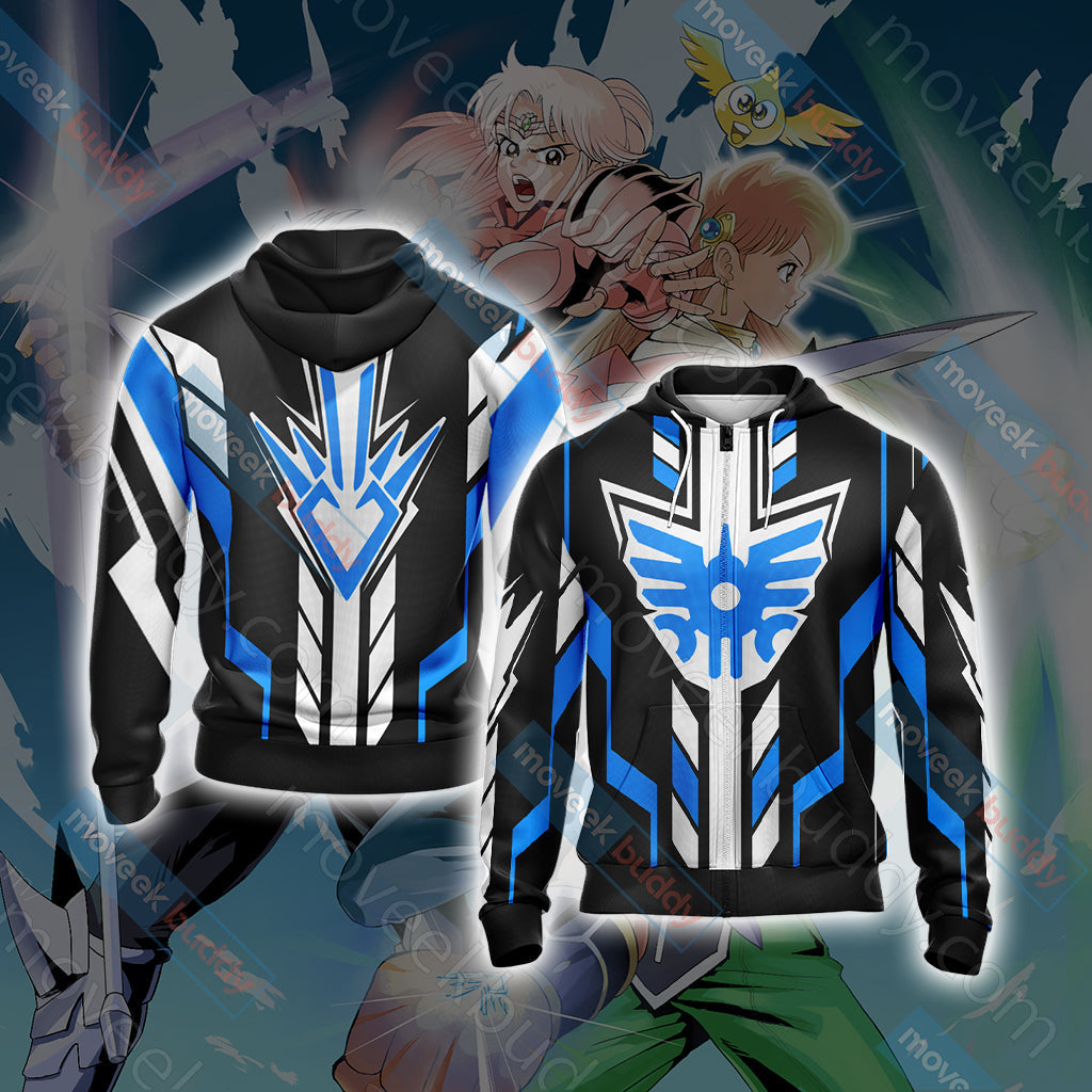 Dragon Quest - Dai no Daibouken Unisex 3D T-shirt Zip Hoodie S 