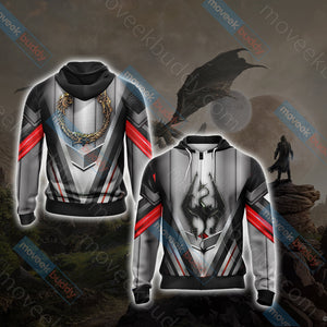 The Elder Scrolls New Style Unisex 3D T-shirt Zip Hoodie XS 