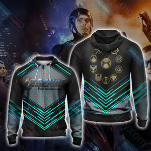 DC's Legends of Tomorrow Unisex 3D T-shirt Zip Hoodie XS 