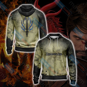 Dragon Age -The Templar Order Unisex 3D T-shirt Zip Hoodie XS 