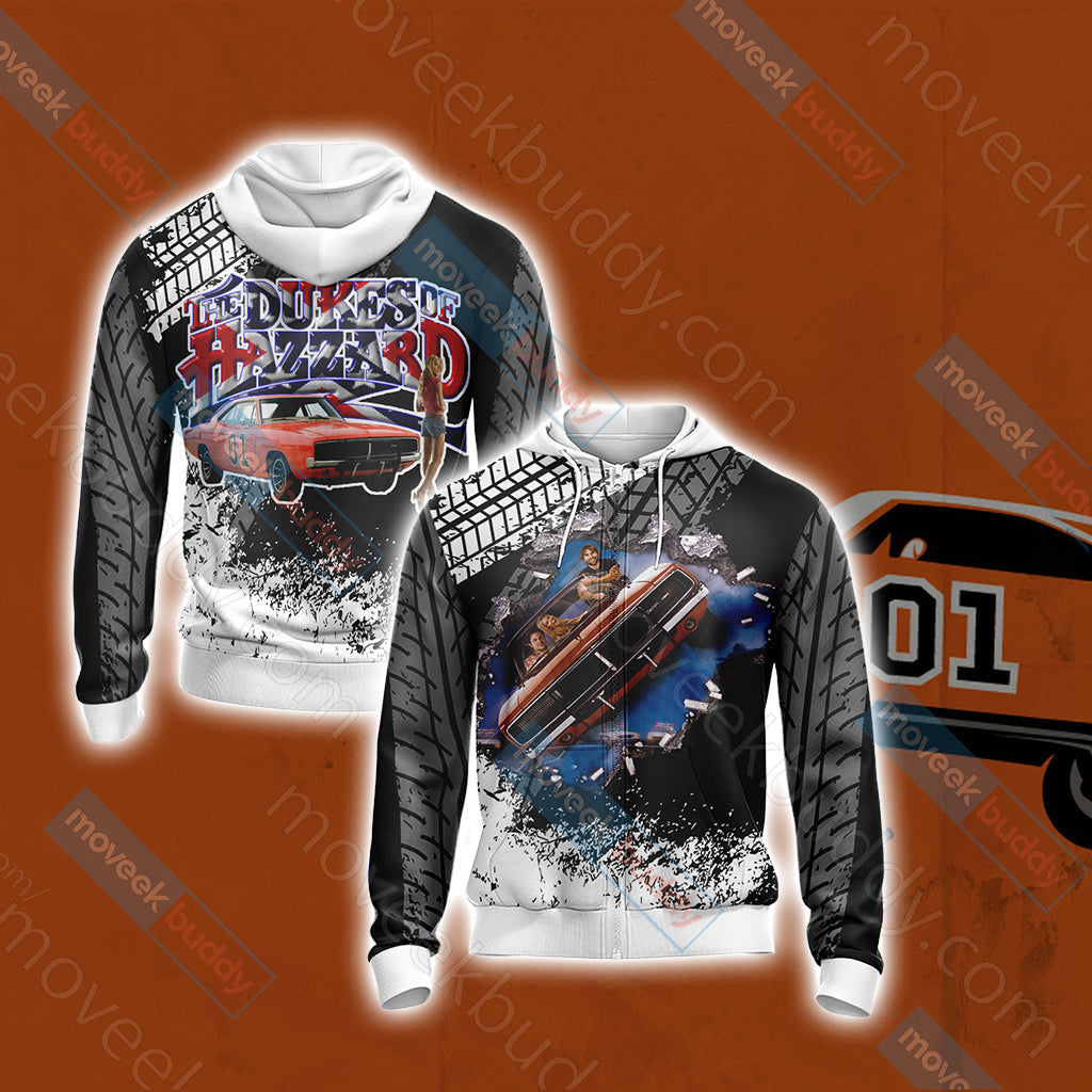 The Dukes Of Hazzard New Unisex 3D T-shirt Zip Hoodie XS 