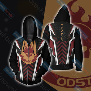 Halo - ODST New Version Unisex 3D T-shirt Zip Hoodie XS 
